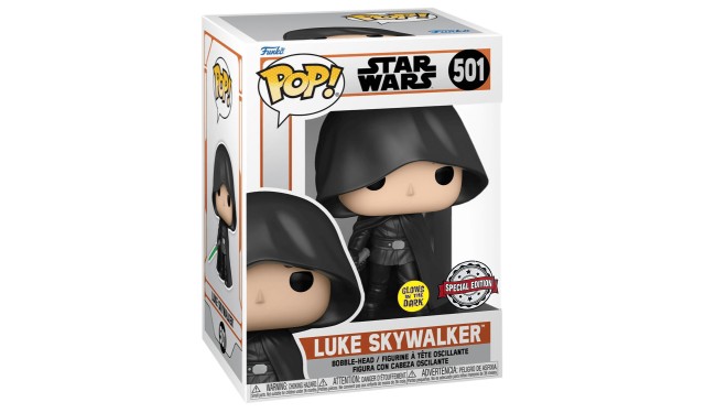 Фигурка Funko POP! Bobble Star Wars Mandalorian Luke Skywalker Hooded (GW) (Exc) (501) 61011