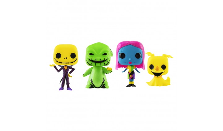 Фигурка Funko POP! Disney TNBC Jack/Oogie/Sally/Zero (BLKLT) (Exc) 4PK 69146