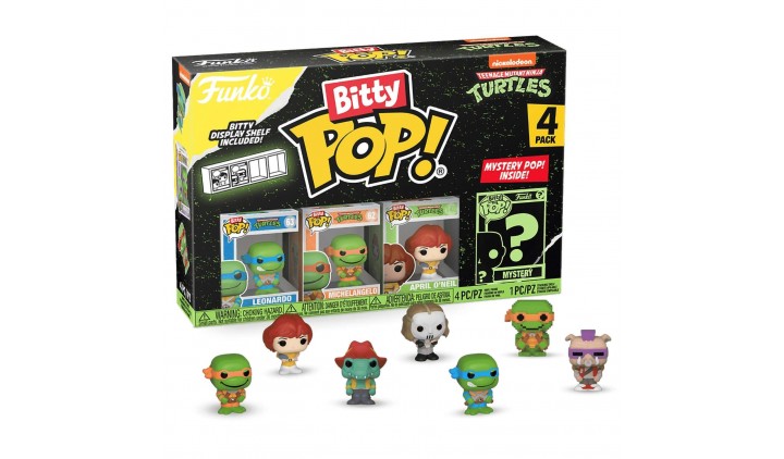 Фигурка Funko Bitty POP! TMNT S1 Leonardo+Michelangelo+April O’Neil+Mystery (1 of 4) 4PK 71507