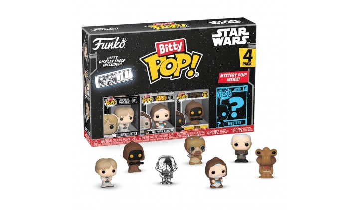 Фигурка Funko Bitty POP! Star Wars S1 Luke+Obi-Wan Kenobi+Jawa+Mystery (1 of 4) 4PK 71511