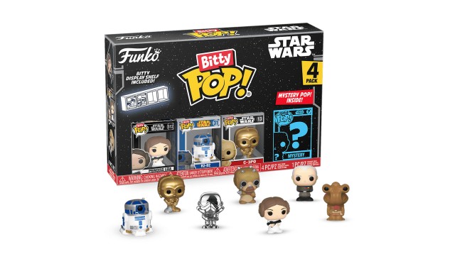 Фигурка Funko Bitty POP! Star Wars S2 Princess Leia+R2-D2+C-3PO+Mystery (1 of 4) 4PK 71512