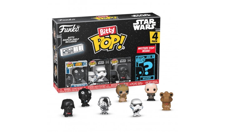 Фигурка Funko Bitty POP! Star Wars S4 Darth Vader+Pilot+Stormtrooper+Mystery (1 of 4) 4PK 71514