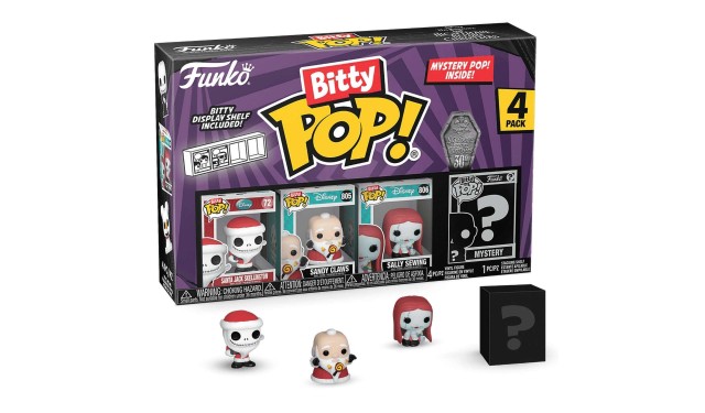Фигурка Funko Bitty POP! Disney TNBC S4 Santa Jack+Sandy Claws+Sally+Mystery (1 of 4) 4PK 73022