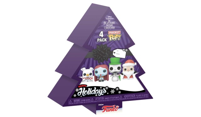 Брелок Funko Pocket POP! Disney TNBC Tree Holiday Box Snowman Jack/Zero/Sally/Sandy (Exc) 4PK 73911
