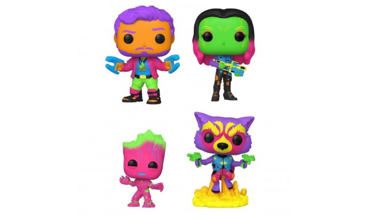 Фигурка Funko POP! Bobble Marvel Guardians Of The Galaxy 2 (Black Light) (Exc) 4PK 69111