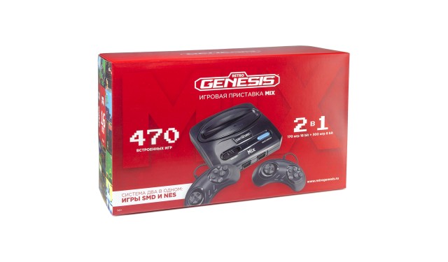 Игровая приставка Retro Genesis Mix (8+16Bit) + 470 игр 