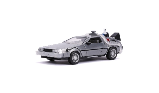 Jada Toys Модель Машинки Hollywood Rides Back to the Future 2 1:24 Time Machine Primer Brushed Raw Metal 31468