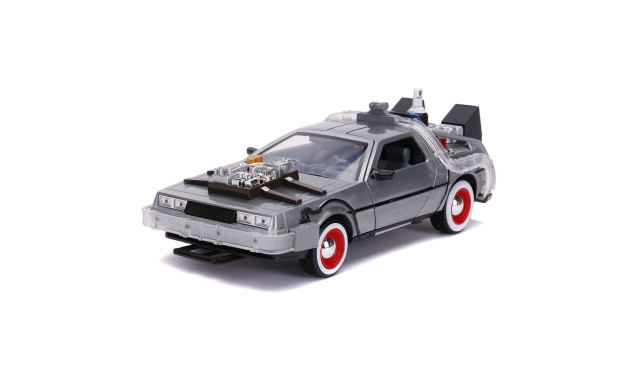Jada Toys Модель Машинки Hollywood Rides Back to the Future 3 1:24 Time Machine Primer Brushed Raw Metal 32166