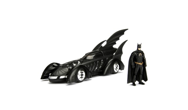 Набор Машинка с Фигуркой Бэтмен 2.75"+1:24 1995 Batman Forever Batmobile W/Batman 98036